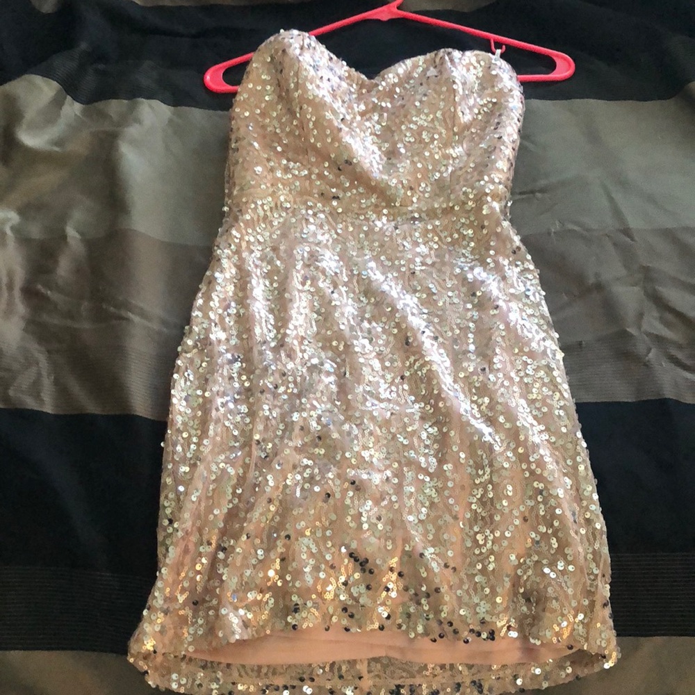 Forever 21 Strapless Sequin Minidress